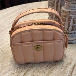 Coach Lunchbox Top Handle Crossbody Bag with Quilted Napa Leather